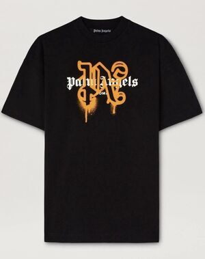 NWT Palm Angels Roma Monogram  Spray Tee Tshirt Medium M Retail: $295